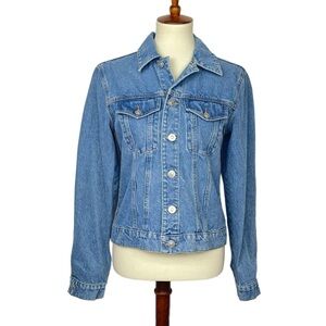 Hudson Jacket Womens Small/ Medium Blue Jeans‎ Denim 100% Cotton Button Front